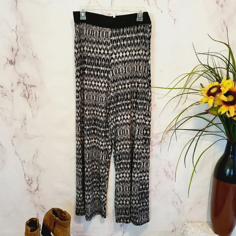 Harmony size L wide leg palazzo pants ikat print